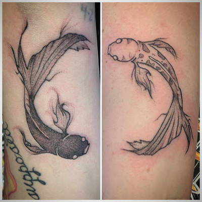 Best friends tattoo koi fish