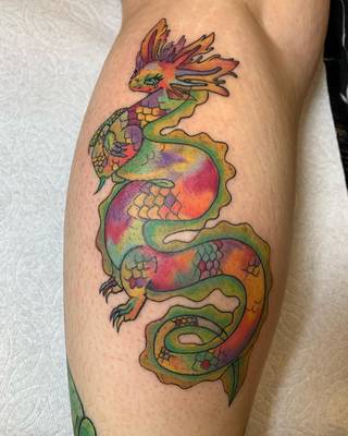 Custom type-dye axolotl/dragon 