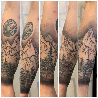 Finished nature half sleeve