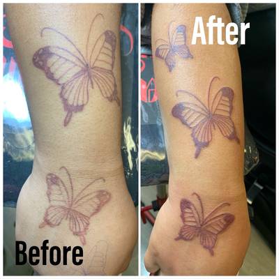 Before & after touch up 