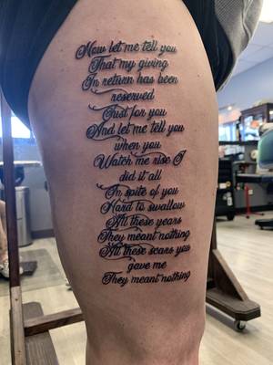 Gothic font work 
