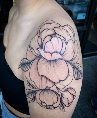 Peony shoulder cap 
