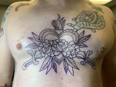 Linework chest piece 