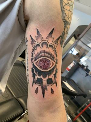 American traditional custom eye piece 