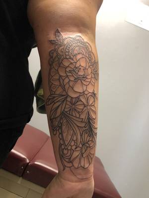 Floral line work WIP