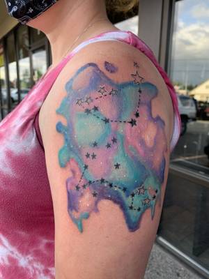 Galaxy  water color piece 
