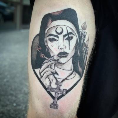 Stippling nun