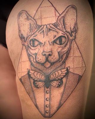 Custom stippling cat