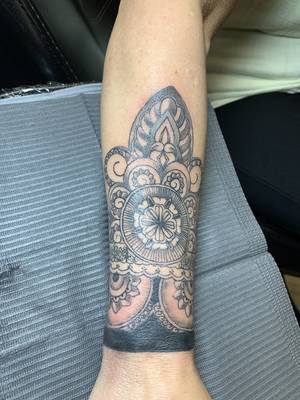 Mandala wrist cuff/cover up 