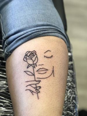 Line work lady 