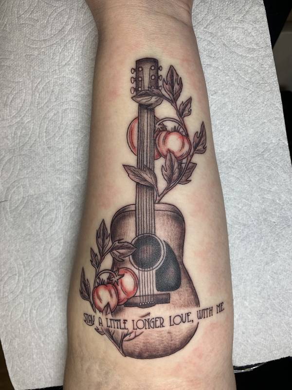 34 Realistic Guitar Wrist Tattoos