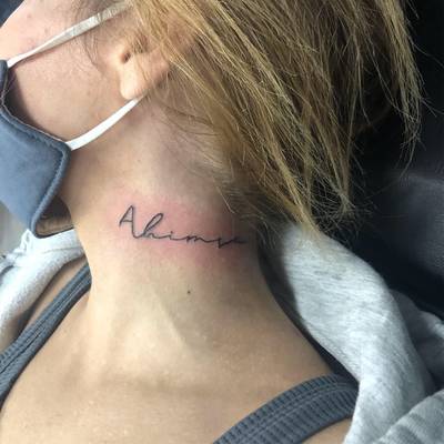 Script on the neck